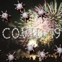 vuurwerk en corona